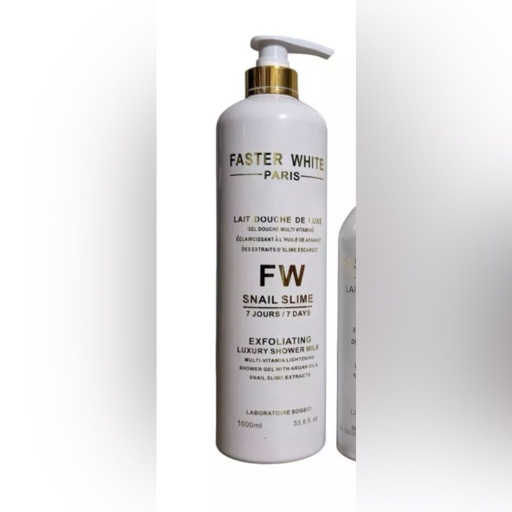 faster white snail slime exfoliating shower milk 1000ml.